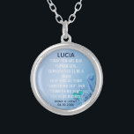 Something Old and Blue Bridesmaid Gift floral Silver Plated Necklace<br><div class="desc">Something Old and Blue Bridesmaid Gift . You are welcome to visit my store for more beautiful products.</div>