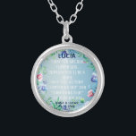 Something Old and Blue Bridesmaid Gift floral Silver Plated Necklace<br><div class="desc">Something Old and Blue Bridesmaid Gift . You are welcome to visit my store for more beautiful products.</div>