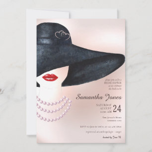Something Old Elegant Pearl Necklace Bridal Shower Invitation