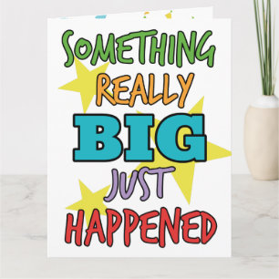 Something Really Big Wedding Congratulations Card