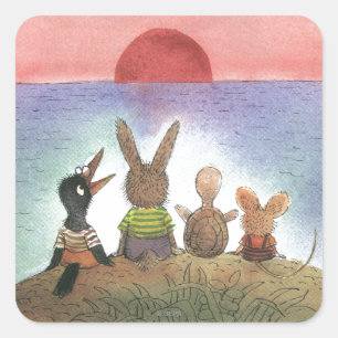 Something Red Square Sticker