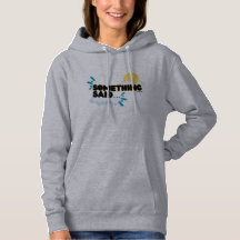 “Something Said” Grey Hoodie for Blustery Days 
