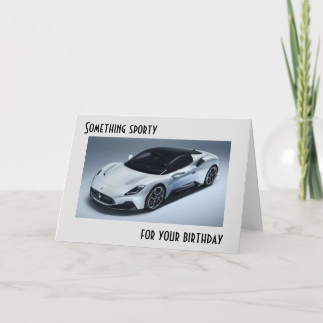 **SOMETHING SPORTY** FOR YOUR **BIRTHDAY** CARD (Front)