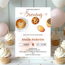 Something Sweet is Brewing Watercolor Baby Shower