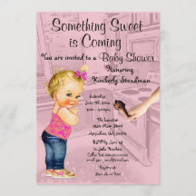 Something Sweet is Coming Baby Shower Invitation