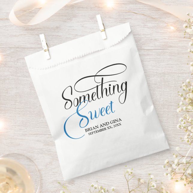 Something Sweet Personalised Favour Bags (Clipped)