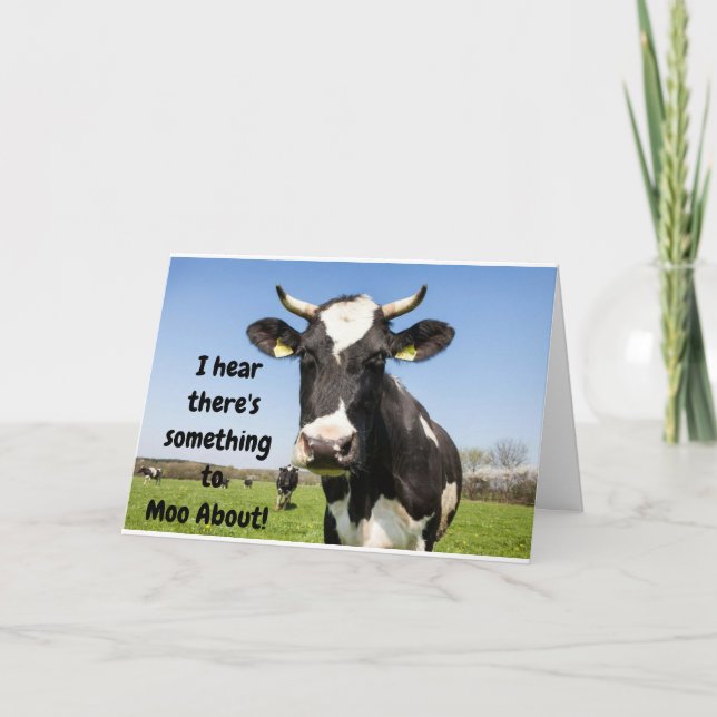 SOMETHING TO "MOO ABOUT" CONGRATS ON NEW HOME CARD (Front)