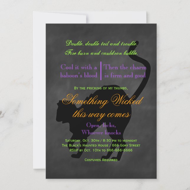 Something Wicked Halloween Invitation (Front)