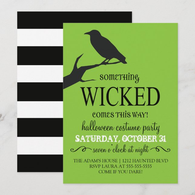 Something Wicked Halloween Party Invitation (Front/Back)