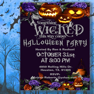Something Wicked This Way Comes Adult Halloween Invitation
