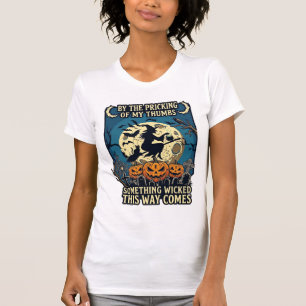 Something Wicked Way Comes Witch Halloween Pumpkin T-Shirt
