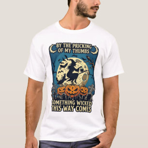 Something Wicked Way Comes Witch Halloween Pumpkin T-Shirt