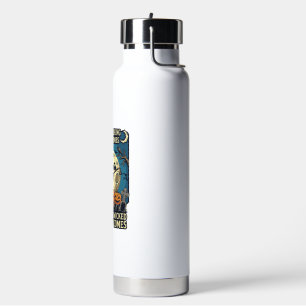 Something Wicked Way Comes Witch Halloween Pumpkin Water Bottle
