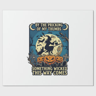 Something Wicked Way Comes Witch Halloween Pumpkin Wrapping Paper