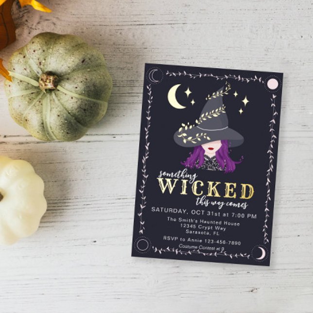 Something Wicked Witch Halloween Party  (Wicked Witch Halloween Party Invite)