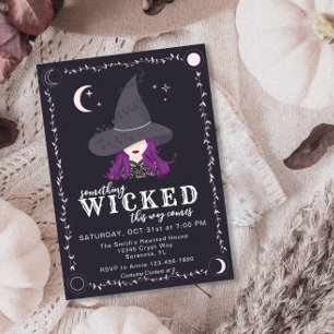Something Wicked Witch Halloween Party Invitation