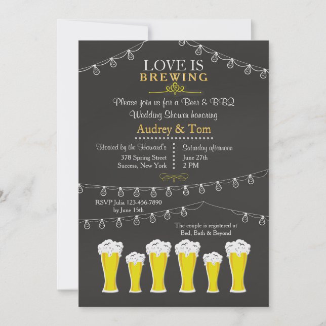 Something's Brewing Customised Invitation (Front)