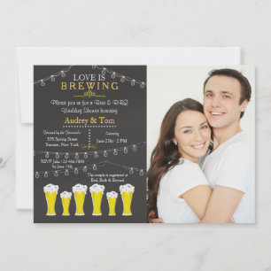 Something's Brewing Photo Wedding Shower Invitatio Invitation