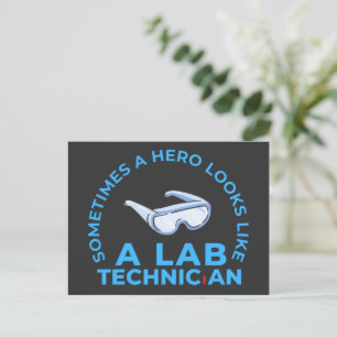 SOMETIMES A HERO LOOKS LIKE A LAB TECHNICIAN POSTCARD