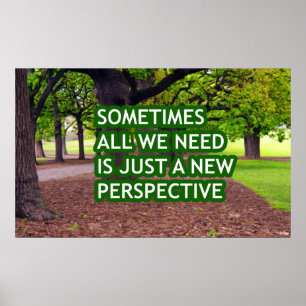 Sometimes all we need is just a new perspective  poster