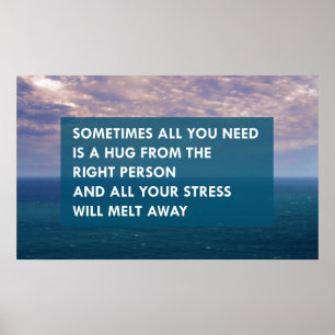 Sometimes all you need is a hug poster