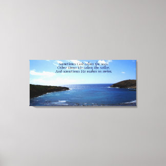 Sometimes He Makes Us Swim Wrapped Canvas