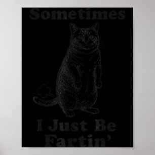 Sometimes I Just Be Fartin' Cat Funny Farting Quot Poster