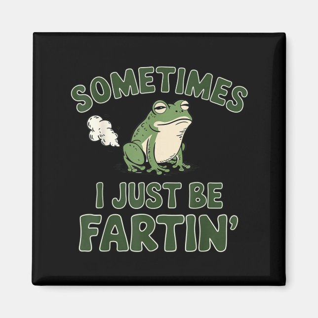 Sometimes I Just Be Fartin' Frog Funny Meme For Me Magnet (Front)