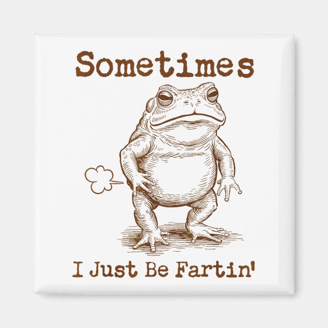 Sometimes I Just Be Fartin’ Frog Funny Rude Silly  Magnet (Front)