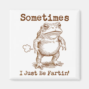 Sometimes I Just Be Fartin’ Frog Funny Rude Silly  Magnet