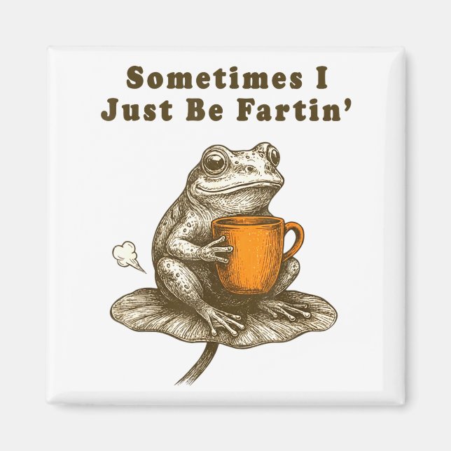 Sometimes I Just Be Fartin, Funny Frog Meme  Magnet (Front)