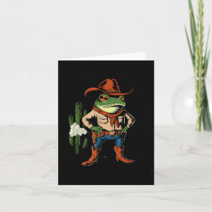 Sometimes I Just Be Farting Funny Cowboy Frog Card