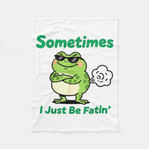 Sometimes I Just Be Farting Funny Vintage Frog Gra Fleece Blanket