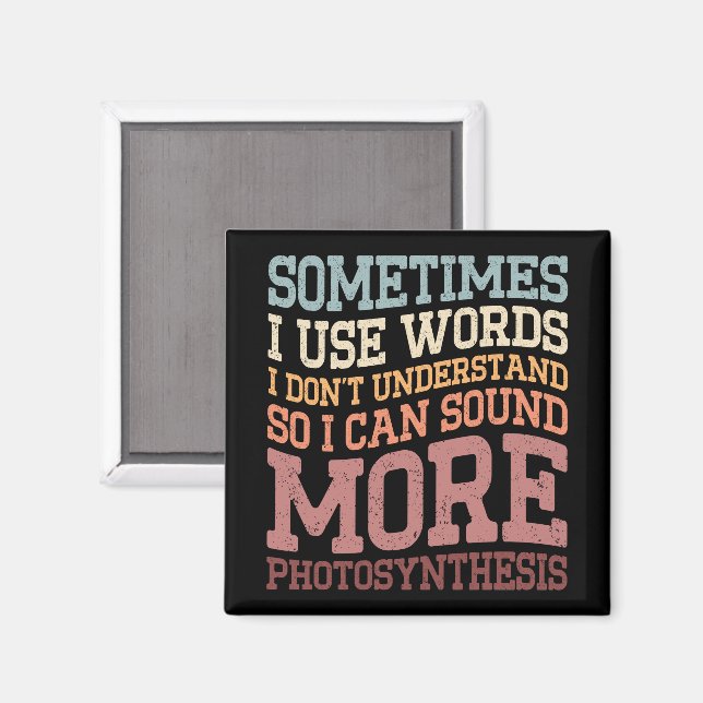Sometimes I Use Words I Don't Understand Funny Magnet (Front/Back)