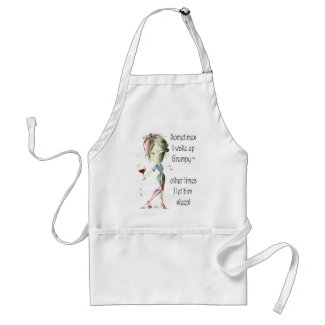 Sometimes I wake up Grumpy!  fun saying gifts Standard Apron
