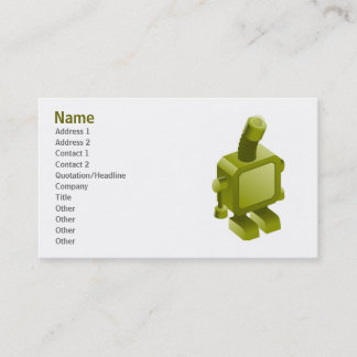 Sometimes Robots Get Sad Profile Card Template