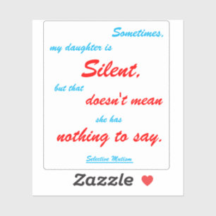Sometimes Silent Family blue Vinyl Sticker