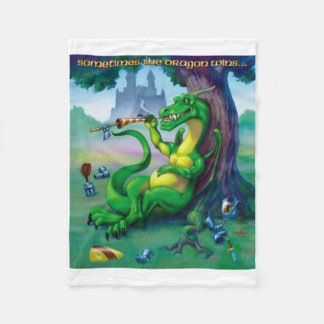 Sometimes the Dragon Wins Fleece Blanket