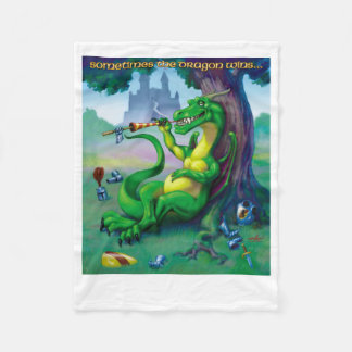 Sometimes the Dragon Wins Fleece Blanket