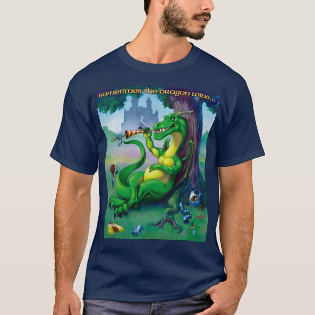 Sometimes the Dragon Wins Green T-Shirt (Front)