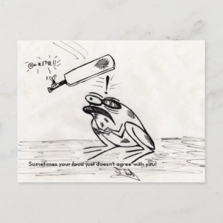 Sometimes your food just doesn't agree with you! postcard