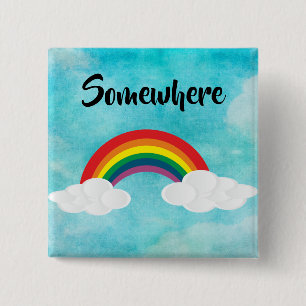 Somewhere 15 Cm Square Badge