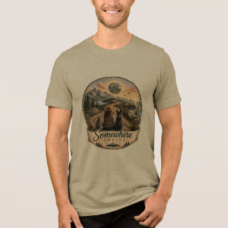 Somewhere Awaits Scenic Travel Adventure T-Shirt Tri-Blend Shirt