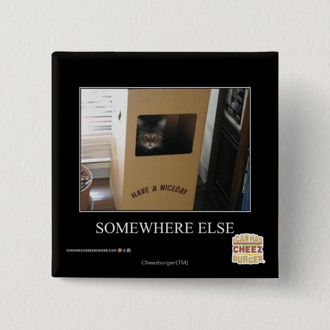 Somewhere Else 15 Cm Square Badge (Front)