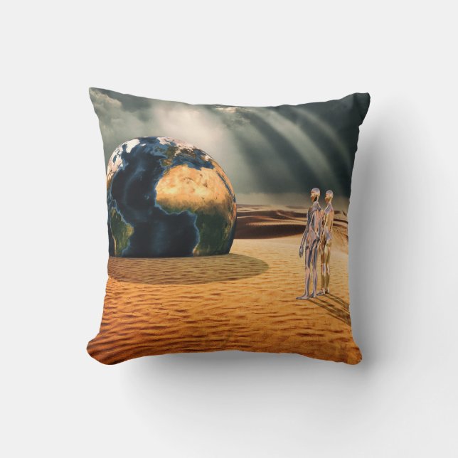 Somewhere Else – Facing the World Cushion (Front)
