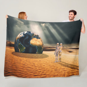 Somewhere Else – Facing the World Fleece Blanket
