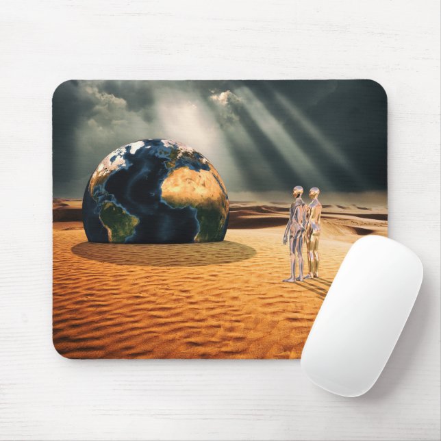 Somewhere Else – Facing the World Mouse Mat (With Mouse)