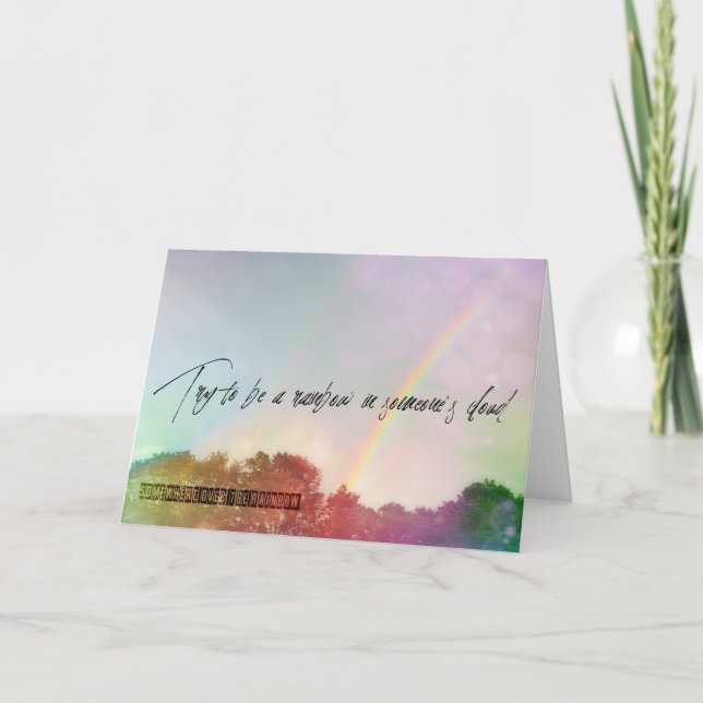 SOMEWHERE Greeting Card (Front)