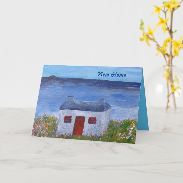 Somewhere in Scotland new home Card (Yellow Flower)