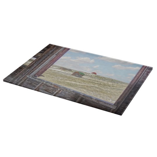 Somewhere in Time Western Barn Cutting Board